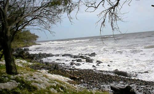 Choppy water at Burnett Heads after Cyclone Yasi wreaks havoc on the ocean. Choppy water at Burnett Heads after Cyclone Yasi wreaks havoc on the ocean.